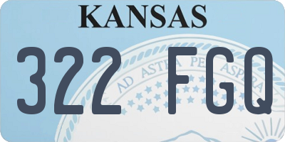KS license plate 322FGQ