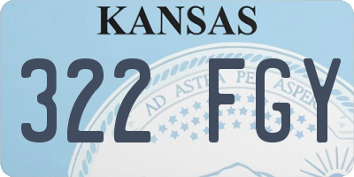 KS license plate 322FGY