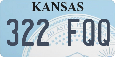 KS license plate 322FQQ