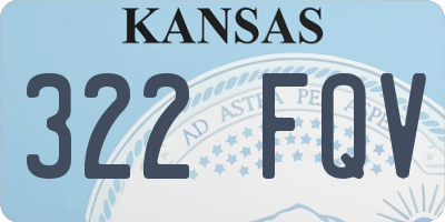KS license plate 322FQV