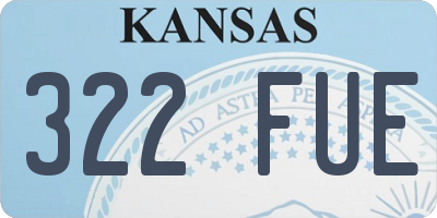 KS license plate 322FUE