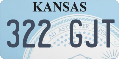 KS license plate 322GJT