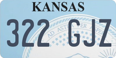 KS license plate 322GJZ