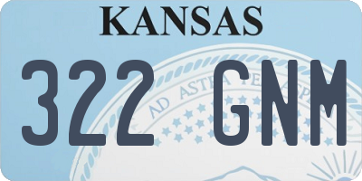 KS license plate 322GNM