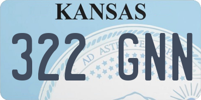 KS license plate 322GNN