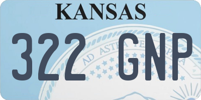 KS license plate 322GNP
