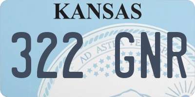 KS license plate 322GNR