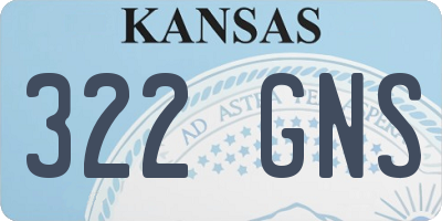 KS license plate 322GNS