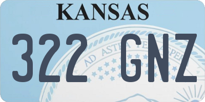 KS license plate 322GNZ