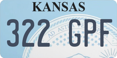KS license plate 322GPF