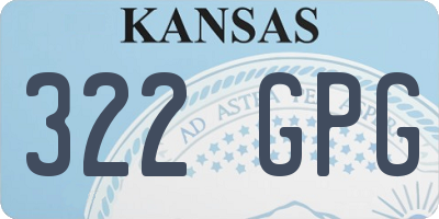 KS license plate 322GPG