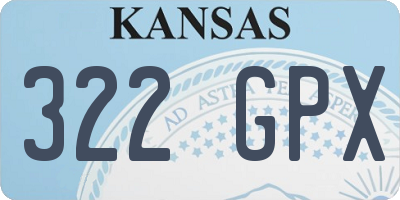 KS license plate 322GPX