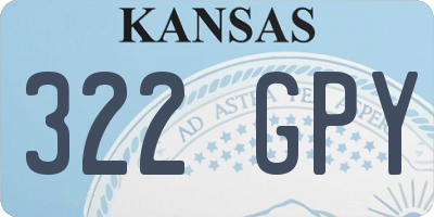 KS license plate 322GPY