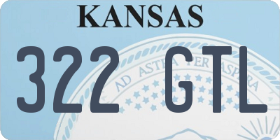KS license plate 322GTL