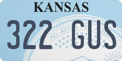 KS license plate 322GUS