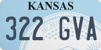 KS license plate 322GVA