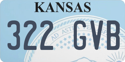 KS license plate 322GVB