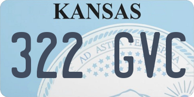 KS license plate 322GVC