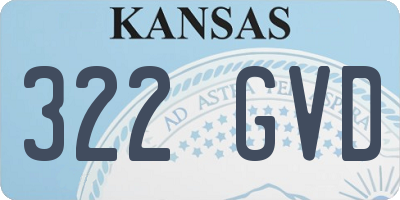 KS license plate 322GVD