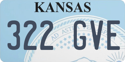 KS license plate 322GVE