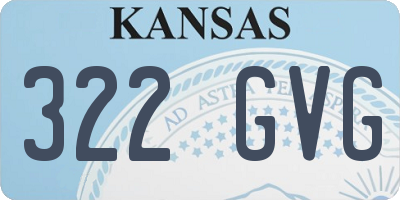 KS license plate 322GVG