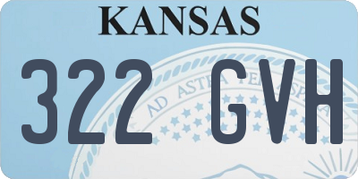 KS license plate 322GVH