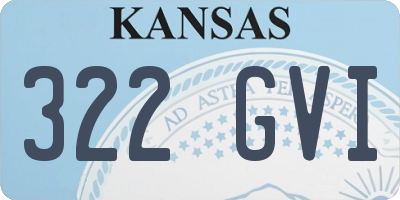 KS license plate 322GVI