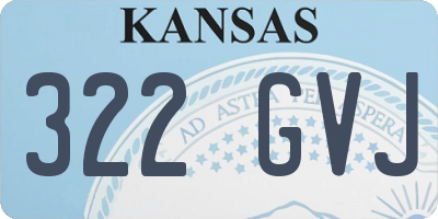 KS license plate 322GVJ