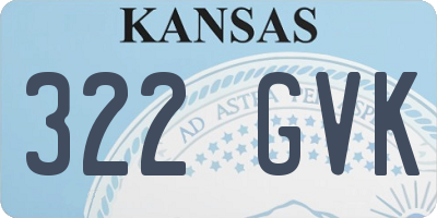 KS license plate 322GVK