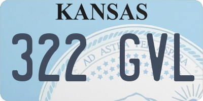 KS license plate 322GVL
