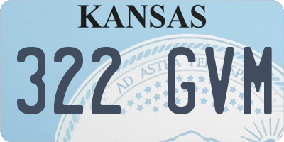 KS license plate 322GVM