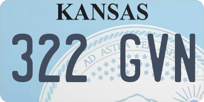 KS license plate 322GVN