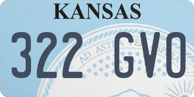 KS license plate 322GVO