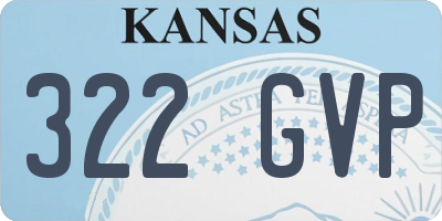 KS license plate 322GVP