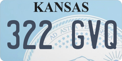 KS license plate 322GVQ