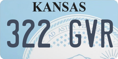 KS license plate 322GVR
