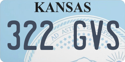 KS license plate 322GVS