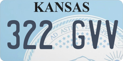 KS license plate 322GVV