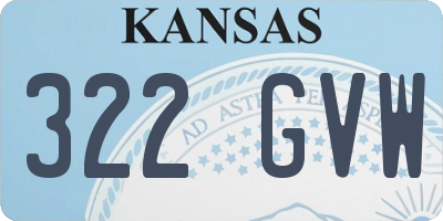 KS license plate 322GVW