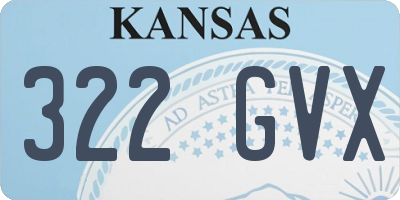 KS license plate 322GVX