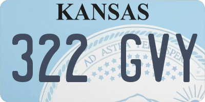 KS license plate 322GVY