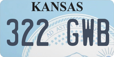KS license plate 322GWB