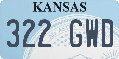 KS license plate 322GWD