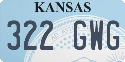KS license plate 322GWG