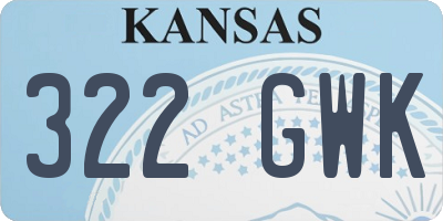 KS license plate 322GWK