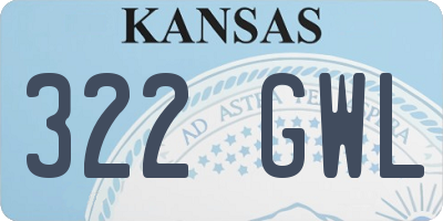 KS license plate 322GWL