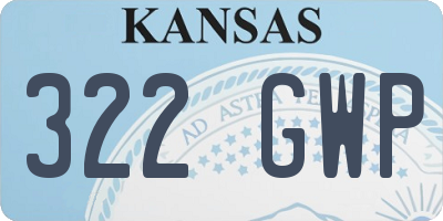KS license plate 322GWP