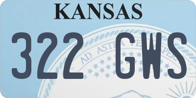 KS license plate 322GWS