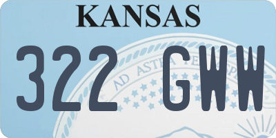KS license plate 322GWW
