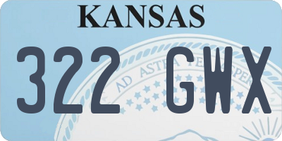 KS license plate 322GWX